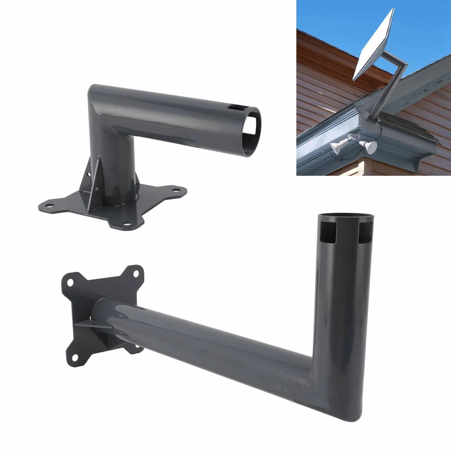 Heavy-duty aluminum alloy mounting kit for Starlink internet dish, suitable for roof or wall installation, by BACKUPMYFILESNOW.COM®.