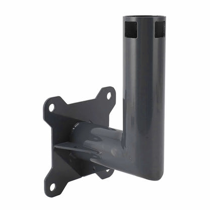 Heavy-duty aluminum alloy Starlink mounting kit on a roof wall, designed for secure internet dish pole installation by BACKUPMYFILESNOW.COM®