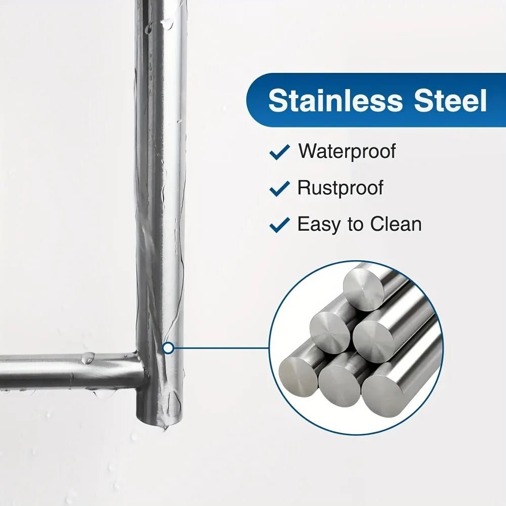Stainless steel paper towel holder by BACKUPMYFILESNOW.COM®, self-adhesive under cabinet roll holder for kitchen storage and organization.