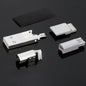 Silver-plated USB A and USB B high-end audio USB connector set for DIY HiFi audio interface and data line applications.