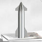 Silver SpaceX Starship rocket model by BACKUPMYFILESNOW.COM, featuring metallic texture, desktop display, with Dragon spacecraft and Falcon rocket.