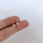 925 silver needle small stud earrings with round cubic zirconia, minimalist design, perfect gift for her.