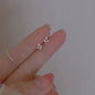 925 silver stud earrings with round cubic zirconia, minimalist small needle design, perfect gift for her