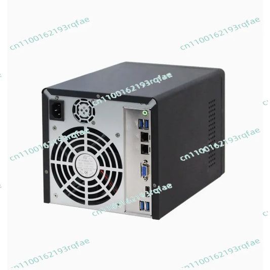 BackupMyFilesNow NAS-4 network storage chassis for cloud home office setup, no motherboard or power supply included.