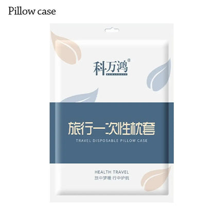 Disposable bedding set with duvet cover and pillowcase, thickened non-woven isolation sheets, ideal for travel.