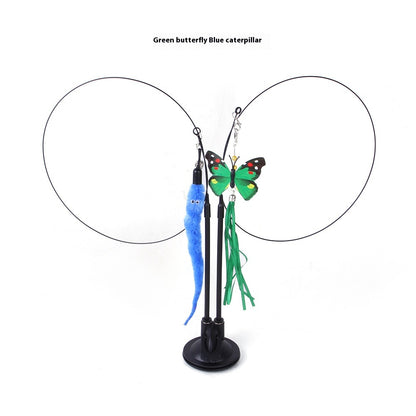 Cat Sucker Teaser Toy by BackupMyFilesNow.com featuring a single stem flower design, perfect for playful feline entertainment.