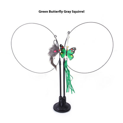 Cat Sucker Teaser Toy by BackupMyFilesNow.com featuring a single stem flower design for interactive play with cats.
