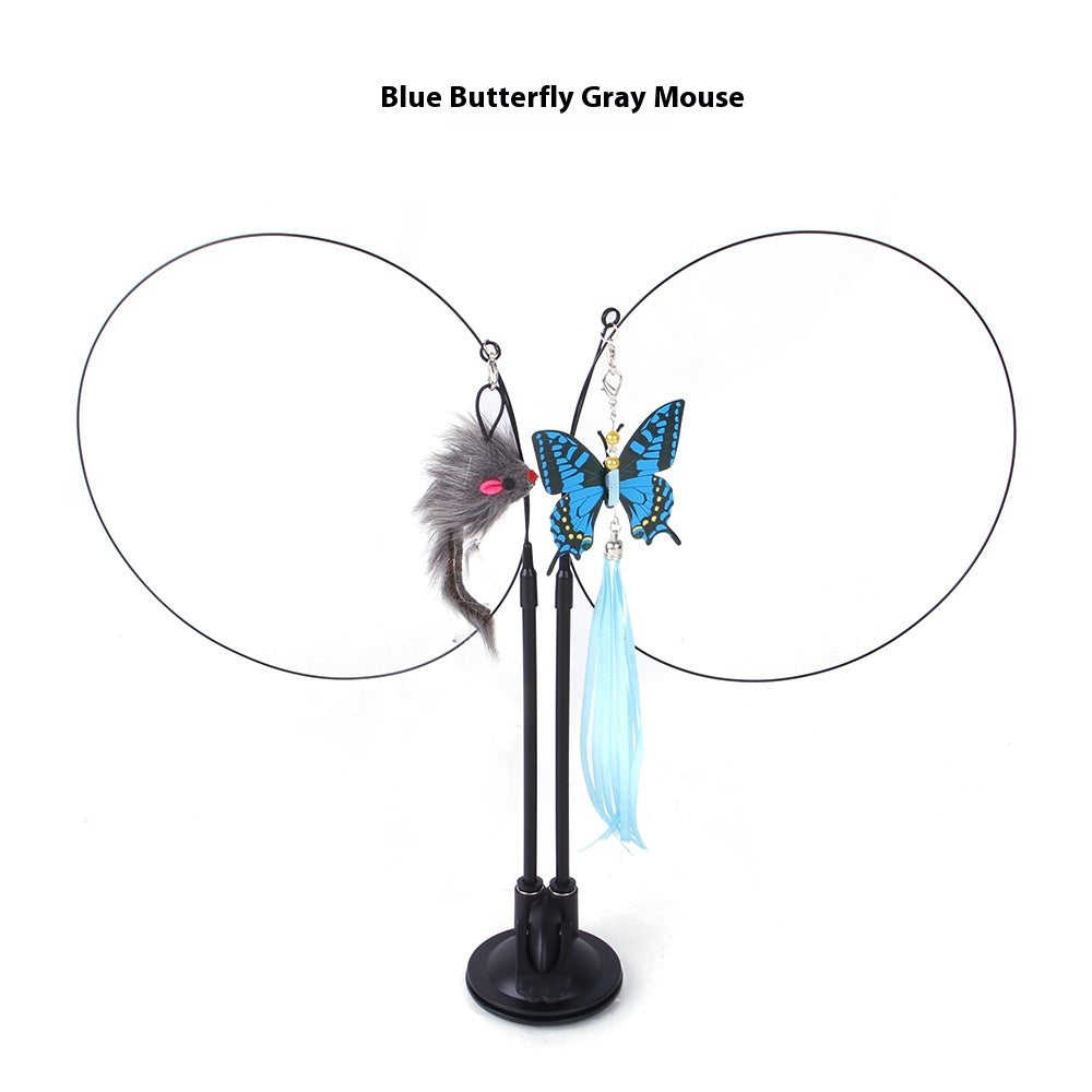Cat Sucker Teaser Toy with single stem flower design, perfect for engaging cats in playful, interactive fun.