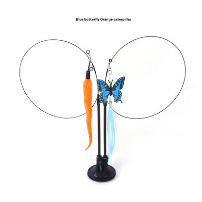 Cat Sucker Teaser Toy with a single stem flower design, designed to entertain cats and encourage playful interaction.