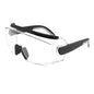 Sky-blue anti-fog dust safety goggles with adjustable frame, UV blocking, impact-resistant eye protection for surgery and dust protection.