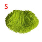 Green microfiber mop cloth replacement for Swiffer flat mop, absorbent and reusable household cleaning accessory.