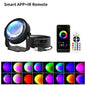 Tuya Smart Sunset Projector Lamp with RGB LED spotlight, app control, IR remote, ideal for party, photography, and night light decor.