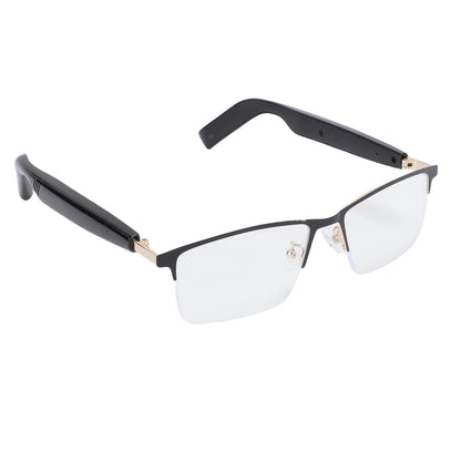 BackupMyFilesNow.com smart glasses with Bluetooth 5.4, built-in mic and speaker, IP54 proof, blue light filter, voice control.