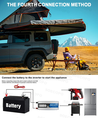 BackupMyFilesNow® SOECOPO 7000W Solar Power System Kit with inverter, 500W panel, and 100A controller for off-grid home and camping