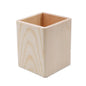 Wooden square, round, and hexagon desk pencil holder from BackupMyFilesNow.com, ideal for office stationery storage and organization.