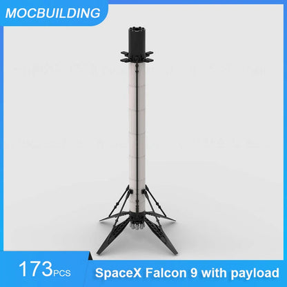 Educational SpaceX Falcon Heavy building blocks by BACKUPMYFILESNOW.COM® featuring DIY assembly, creative display, and space-themed toys.