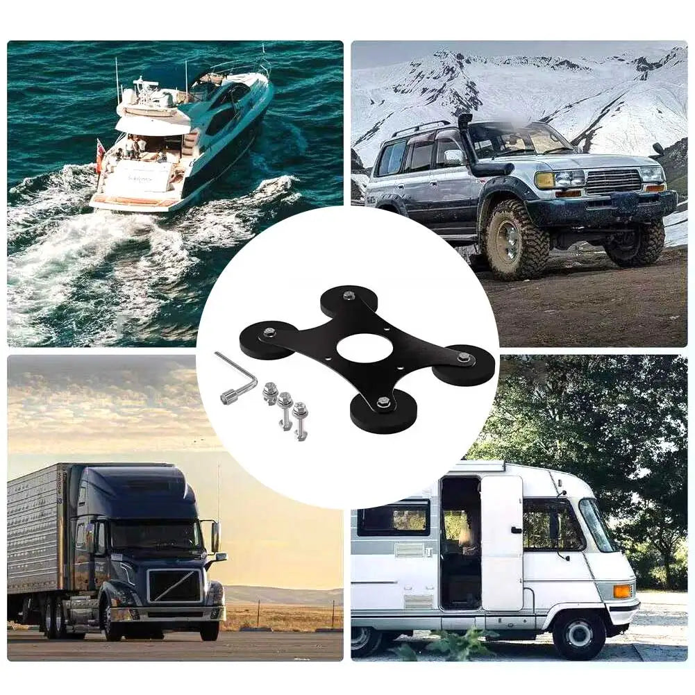 BackupMyFileSNOW® stainless steel roof mount for Starlink Mini, magnetic, stable, drill-free for car roofs and roof racks.
