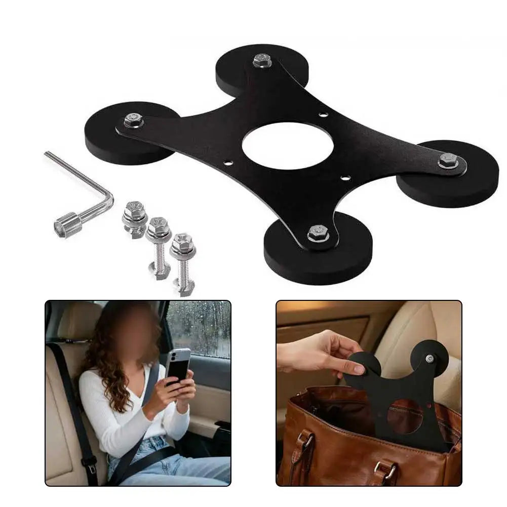 Stainless steel roof mount for Starlink Mini, magnetic, drill-free installation, suitable for car roofs and roof racks.