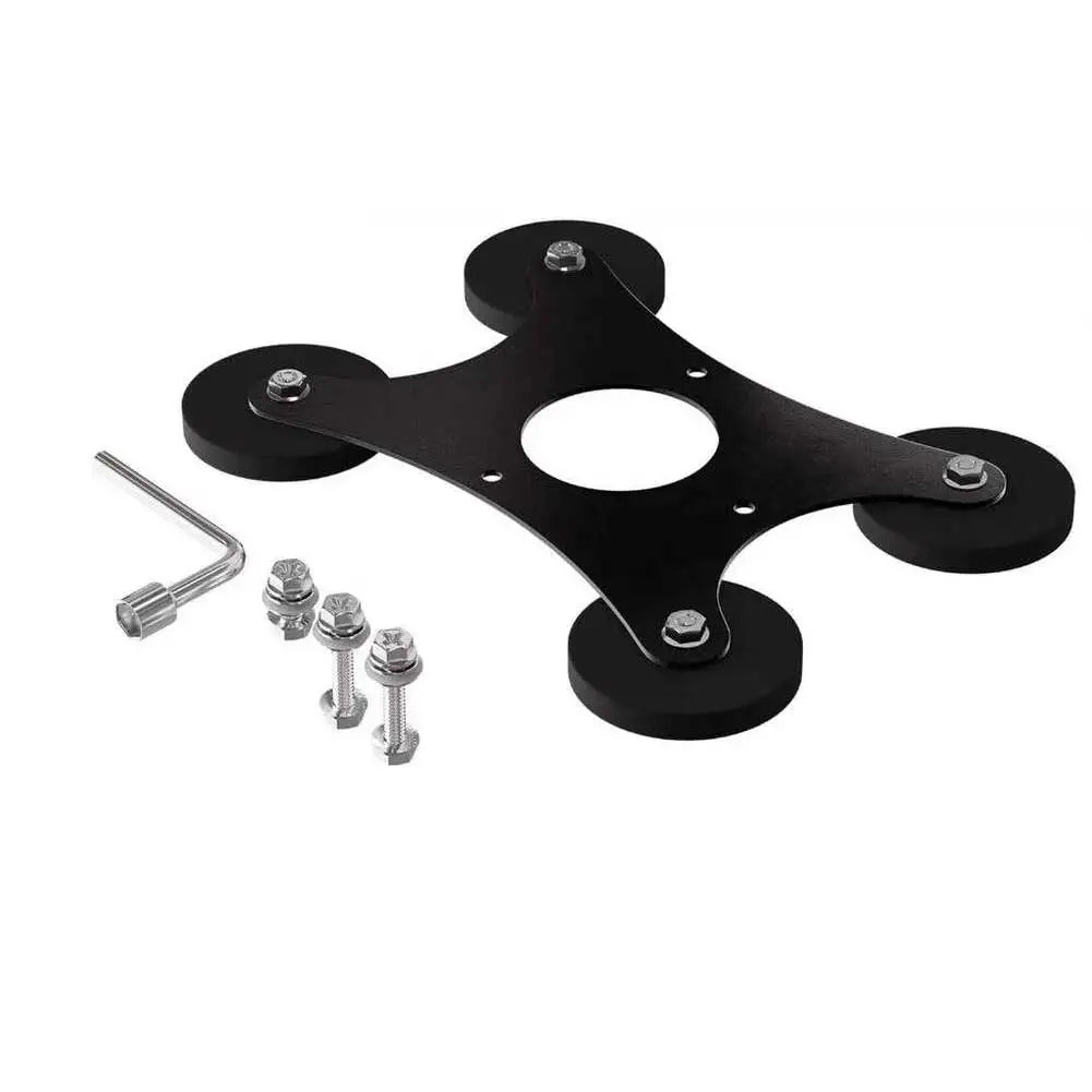 Stainless steel roof mount for Starlink Mini, magnetic and drill-free, designed for car roofs and roof racks in automobiles.