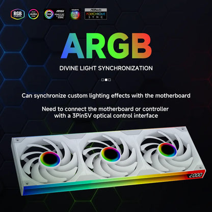 Jungle Leopard Starlink 360 digital integrated ARGB fan with 240 chassis, silent cooling, and temperature control for gaming PC.