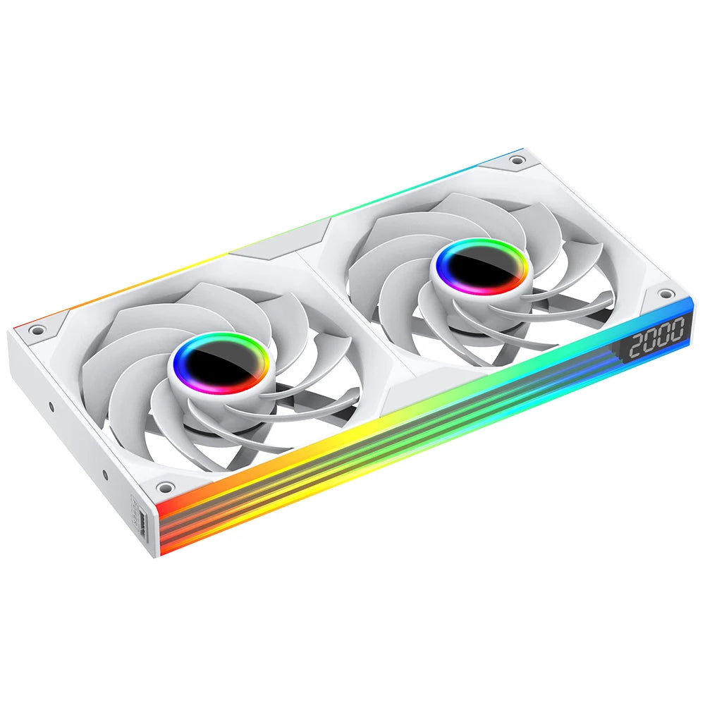 Jungle Leopard Starlink 360 digital integrated fan by BACKUPMYFILESNOW® with ARGB lighting, silent cooling, and temperature control.