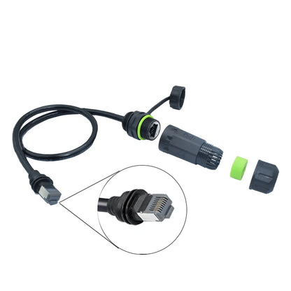 Starlink Gen 3 to CAT6 Ethernet cable connector by BACKUPMYFILESNOW.COM®, outdoor rated, 0.5m and 1m lengths, ideal for data transmission