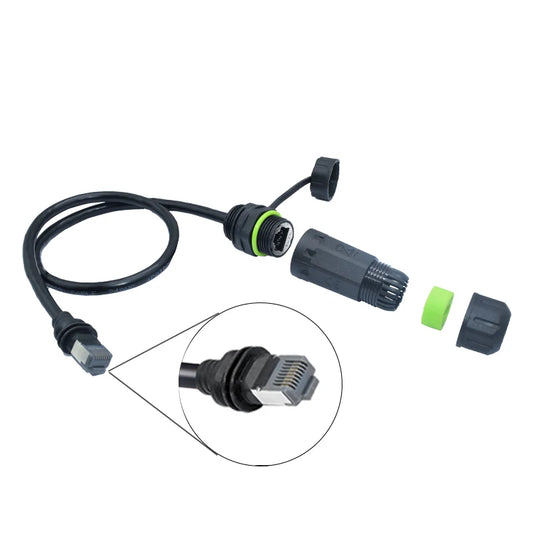 Starlink Gen 3 to CAT6 Ethernet cable connector by BACKUPMYFILESNOW.COM®, outdoor rated, 0.5m and 1m lengths, ideal for data transmission