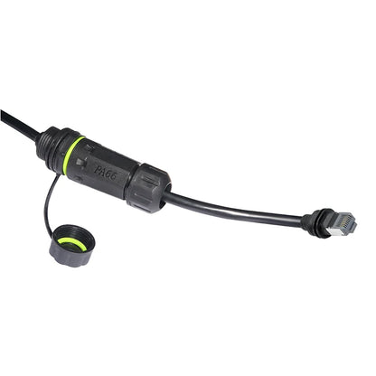 Starlink Gen 3 to CAT6 Ethernet cable connector by BACKUPMYFILESNOW.COM, outdoor-rated, 0.5m cable for fast data transmission.