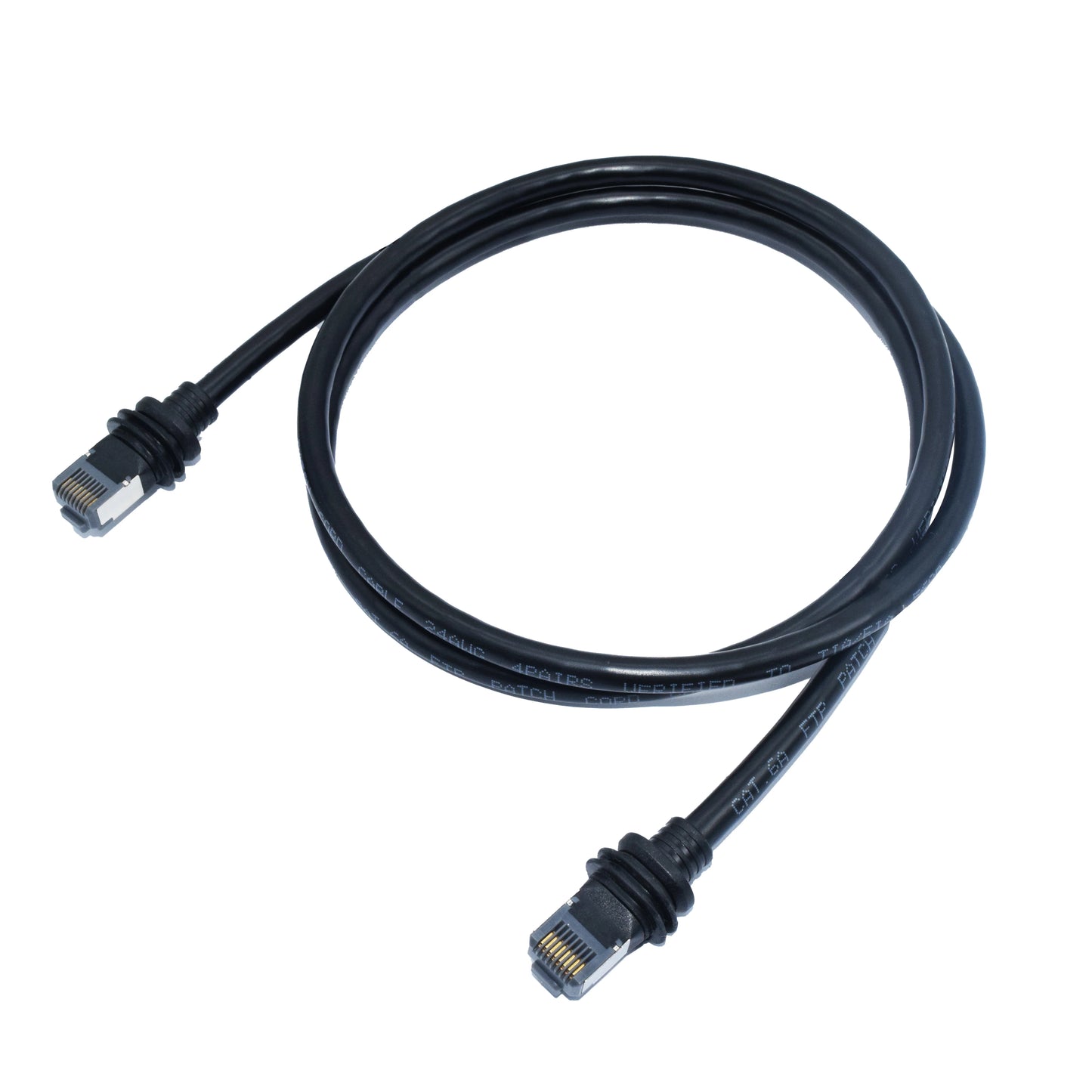 Starlink Gen 3 to CAT6 Ethernet cable connector by BACKUPMYFILESNOW.COM®, outdoor-rated, 0.5m length, designed for fast data transmission.