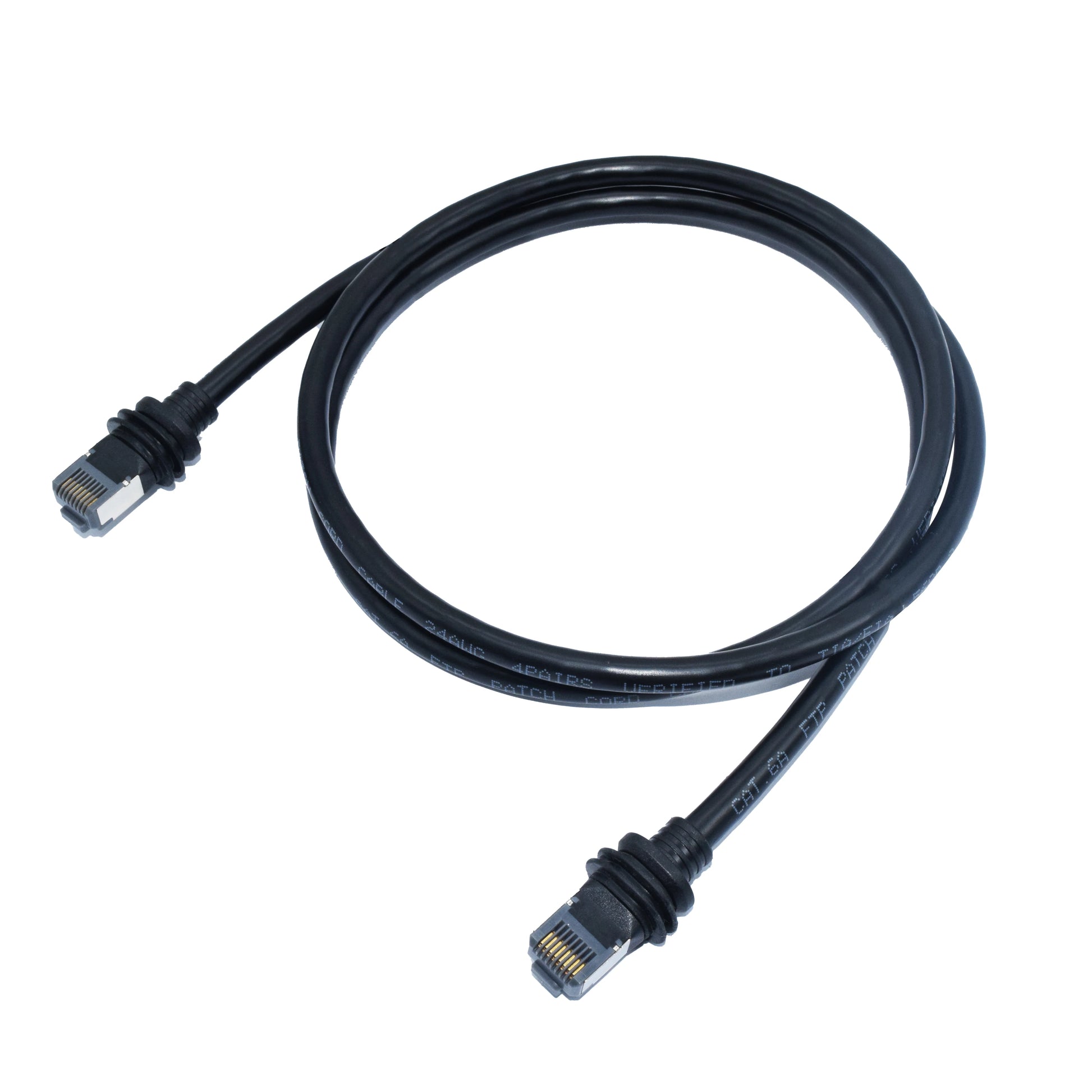 Starlink Gen 3 to CAT6 Ethernet cable connector by BACKUPMYFILESNOW.COM®, outdoor-rated, 0.5m length, designed for fast data transmission.