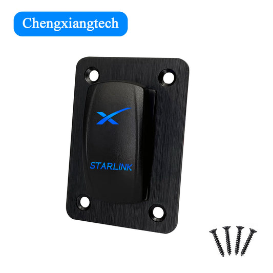 Starlink rocker switch with blue LED, waterproof 12V/24V on-off button for satellite dish and Wi-Fi router, by BACKUPMYFILESNOW.COM®