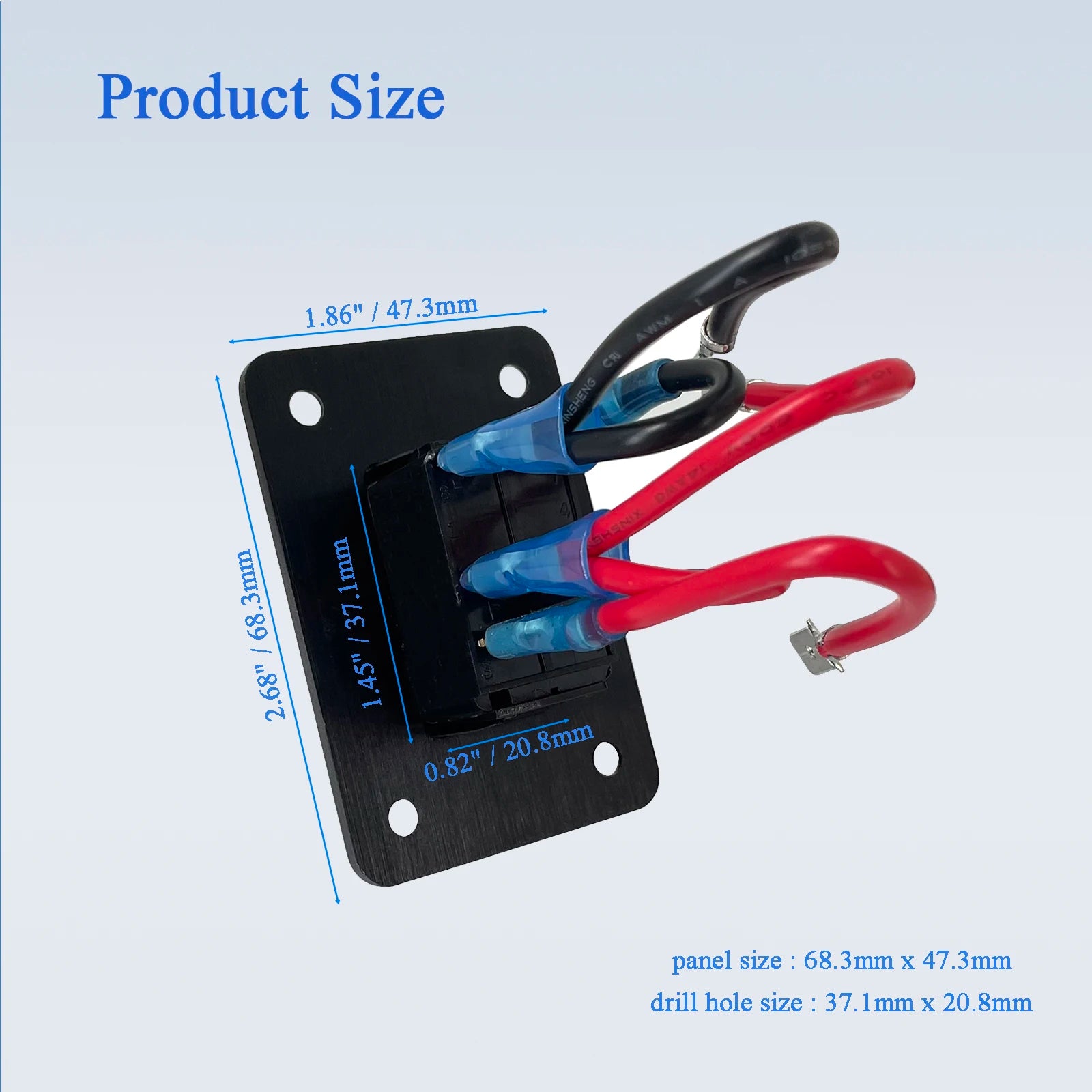 Starlink Rocker Switch with blue LED, waterproof on/off button for Starlink Mini satellite dish, Wi-Fi router, 12V/24V power supply