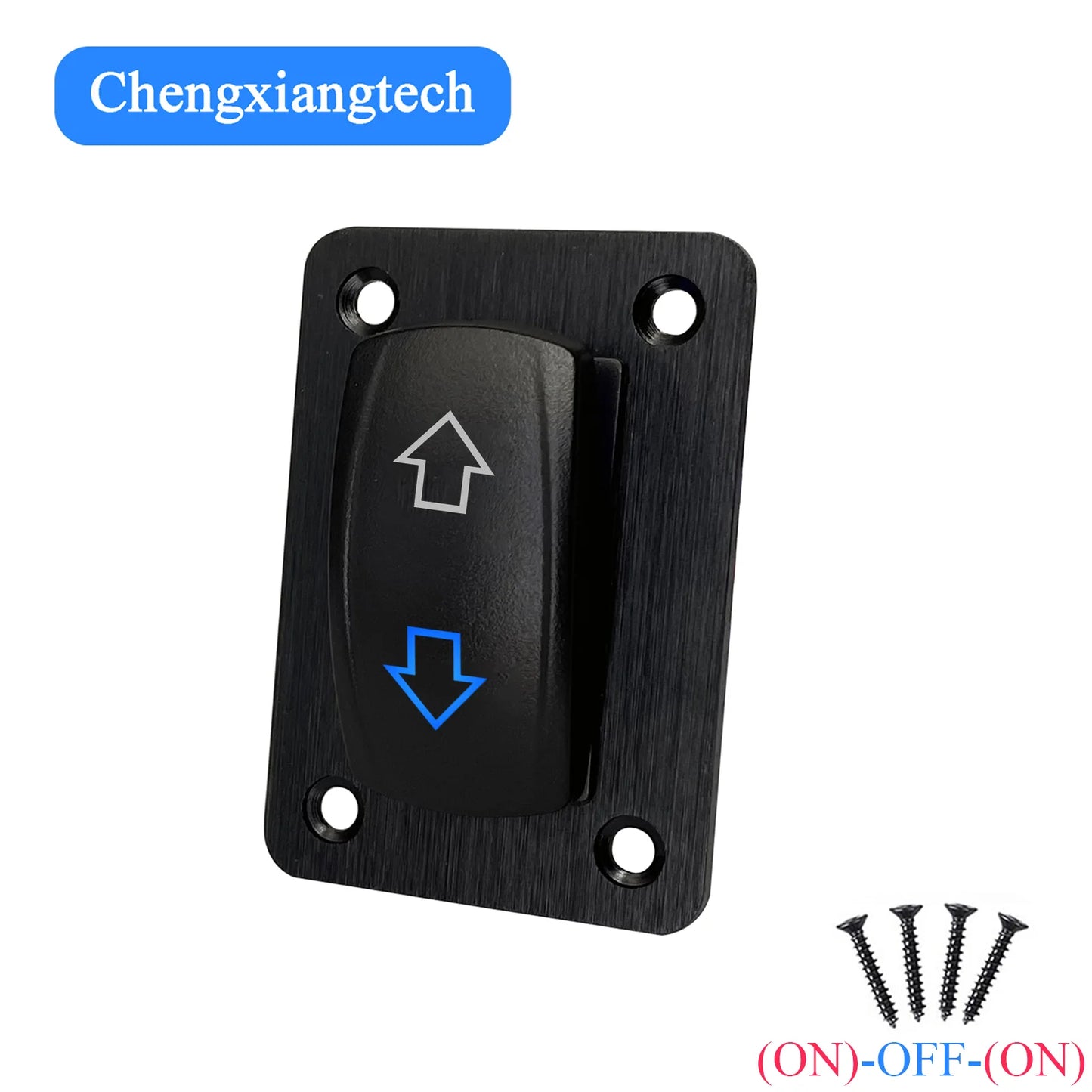 Starlink rocker switch with blue LED light, waterproof 12V/24V on/off button for Starlink mini satellite dish and Wi-Fi router.