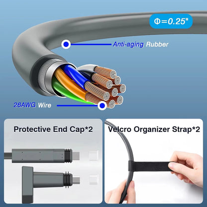 BackupMyFilesNow Starlink Gen 2/V2 satellite extension cable, 30m high-speed replacement for Starlink V2 internet satellites.