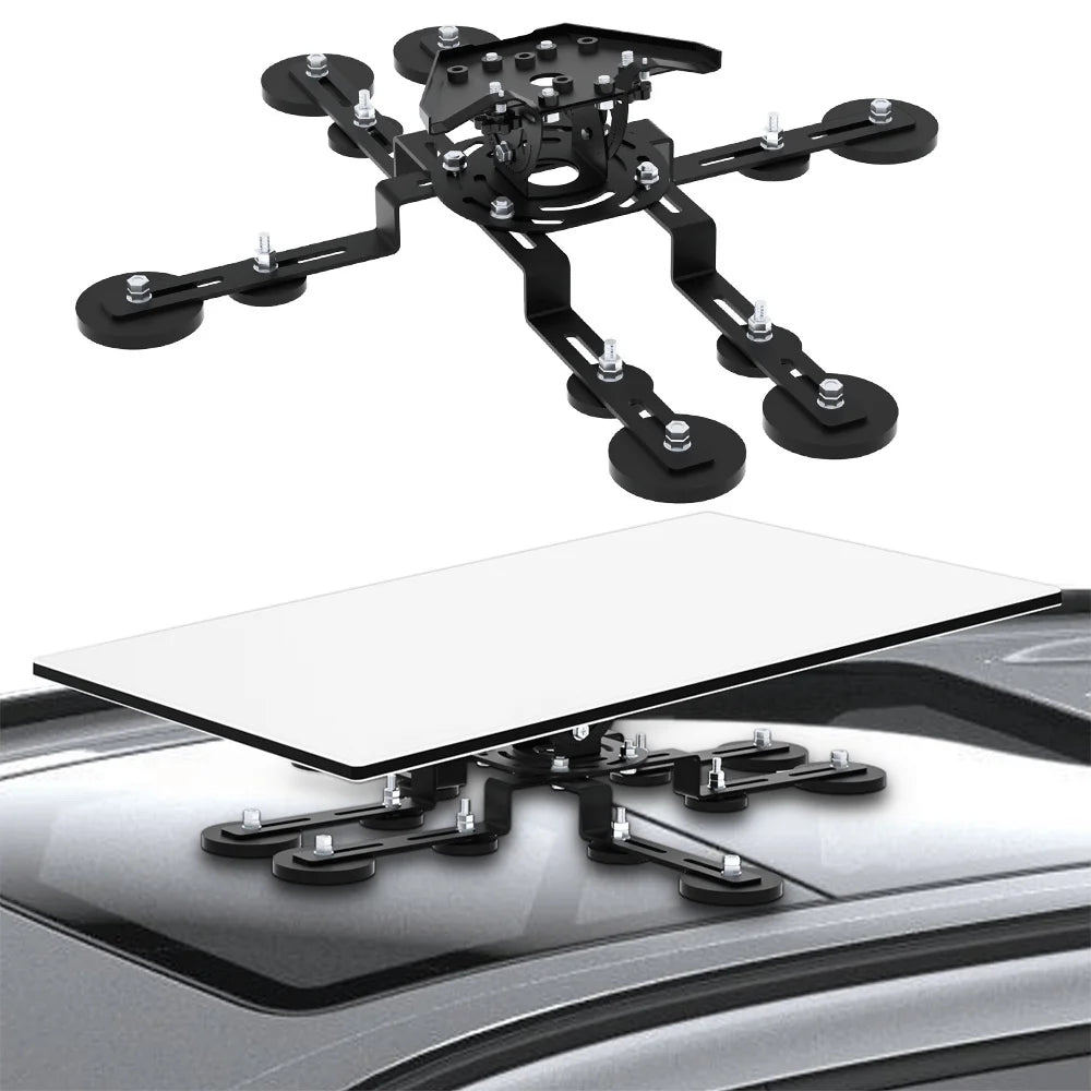Starlink Mini V4 Magnetic Roof Mount with 12 magnetic bases, 160° tilt, metal bracket for RV, car, yacht, truck, and vehicle use