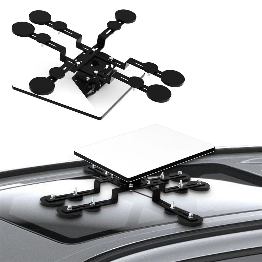 Starlink Mini V4 Magnetic Roof Mount with 12 magnetic bases, metal bracket, 160° tilt, designed for RVs, cars, yachts, and trucks.