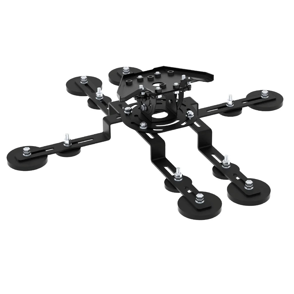Starlink Mini V4 Magnetic Roof Mount with 12 bases, metal bracket, 160° tilt, and strong suction for RV, car, yacht, and truck.