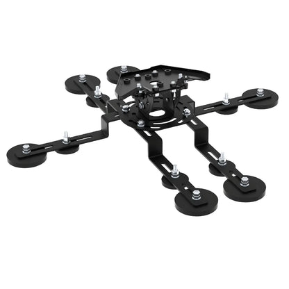 Starlink Mini V4 Magnetic Roof Mount with 12 bases, metal bracket, 160° tilt, and strong suction for RV, car, yacht, and truck.