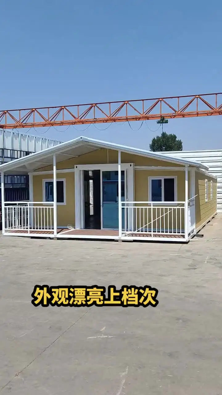 Modern 20ft and 40ft expandable container house by BACKUPMYFILESNOW.COM®, with forest cabin and garden room features.