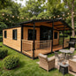Modern 20ft and 40ft expandable container houses by BACKUPMYFILESNOW.COM®, featuring prefabricated design for tiny homes, cabins, and garden rooms.