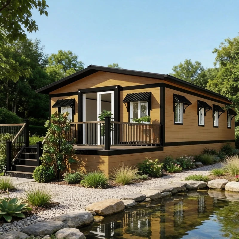 Expandable 20ft or 40ft container house by BACKUPMYFILESNOW.COM®, modern prefabricated tiny home with forest cabin and garden room features.
