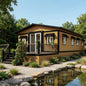 Expandable 20ft or 40ft container house by BACKUPMYFILESNOW.COM®, modern prefabricated tiny home with forest cabin and garden room features.