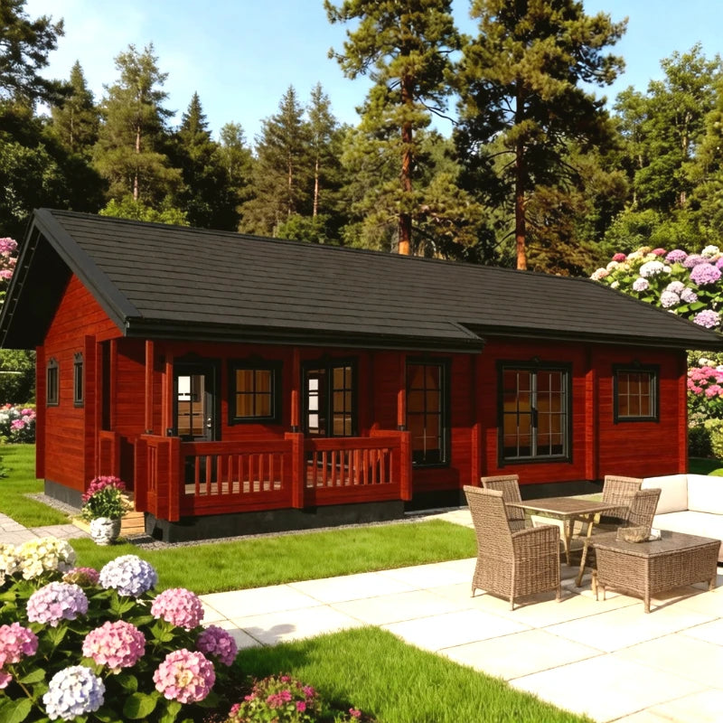 Expandable 20ft and 40ft modern container house by BACKUPMYFILESNOW.COM®, showcasing a luxury prefab tiny home in a forest setting