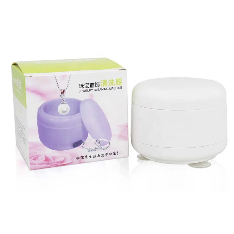 Portable jewelry cleaning machine by BackupMyFilesNow.com, designed for rings, watches, coins, earrings, and small metal parts.