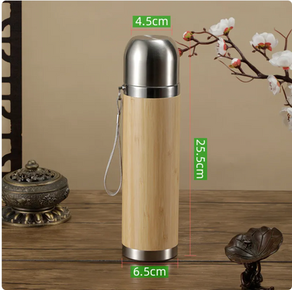 Stainless steel insulated water bottle by BACKUPMYFILESNOW.COM® with a sleek design and leak-proof lid for cold drinks.