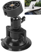 Starlink Mini adjustable angle suction cup mount attached to a smooth surface, used as a temporary roof or surface mount accessory.
