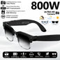 Smart glasses with ultra-wide HD 4K camera, Bluetooth, AI photo recognition, and voice translation, designed for video recording.