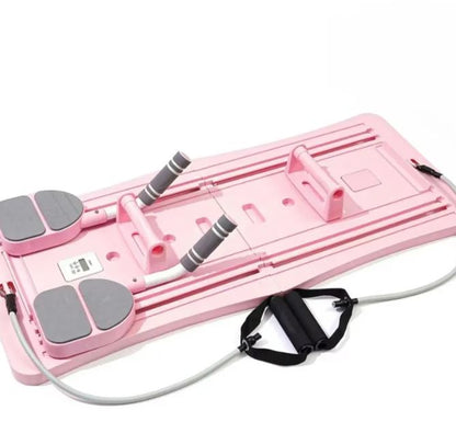 Purple compact Pilates sliding board for core exercises, designed for efficient full-body workouts.