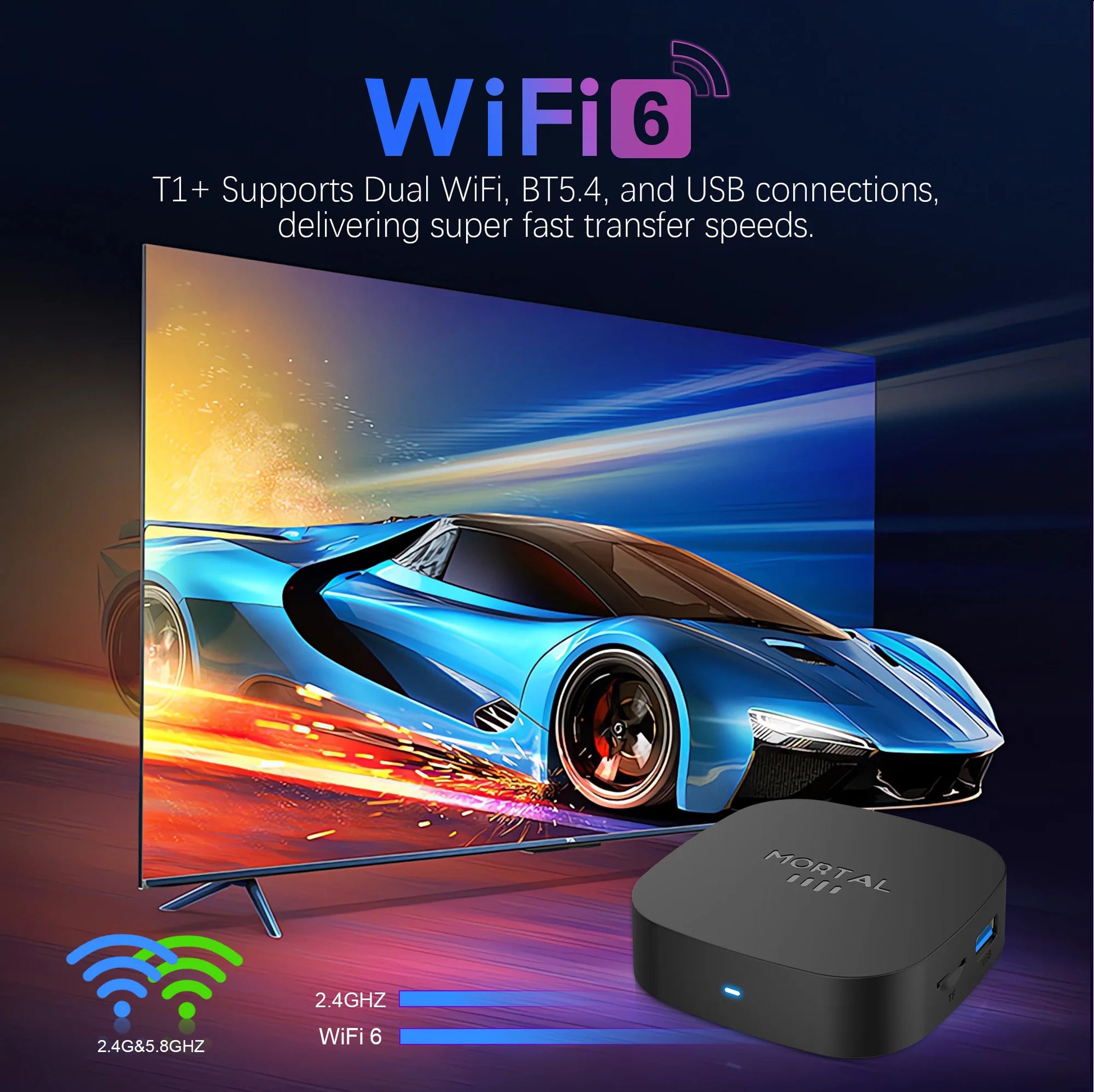 2026 New Smart TV Box T1+ with RK3518, Android 16, WiFi 6, Bluetooth 5.4, 8K Ultra HD, 8GB RAM, 128GB ROM, media player