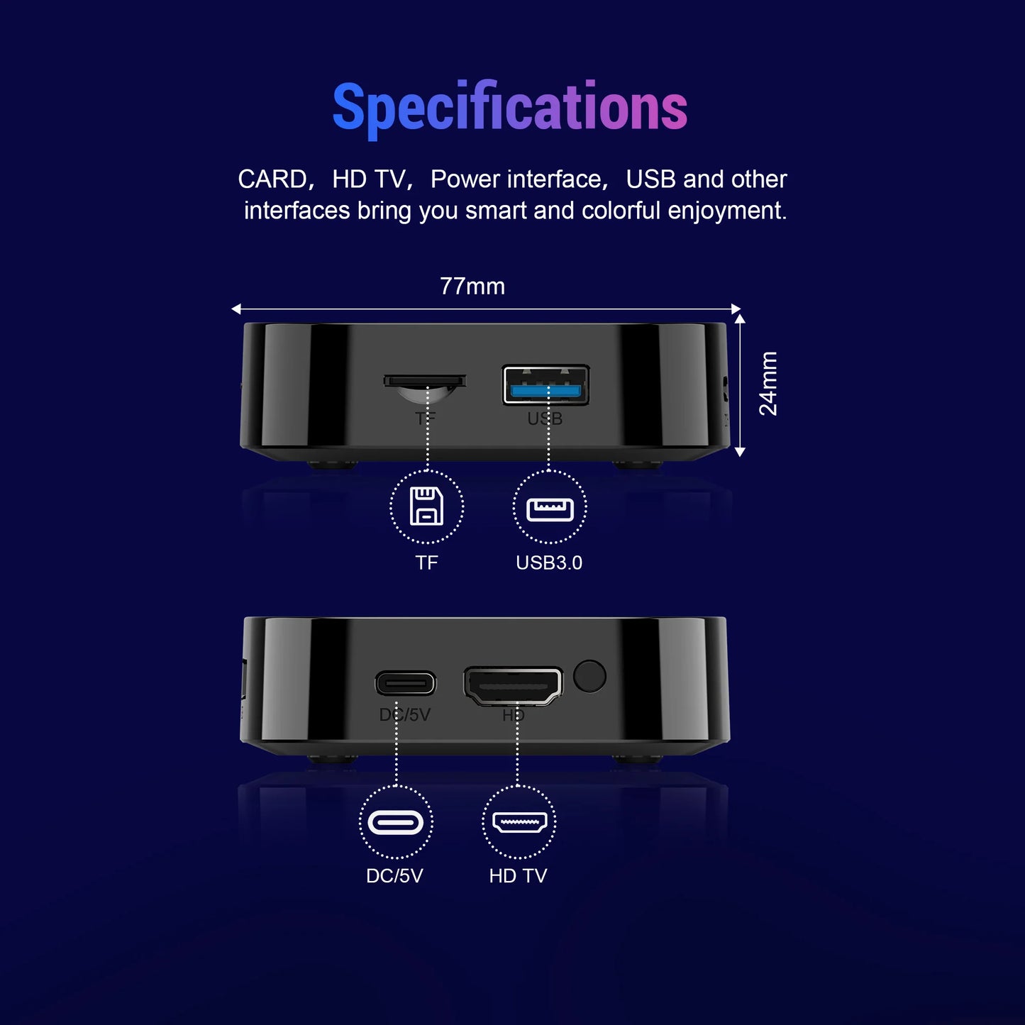 BackupMyFilesNow T1+ 8GB RAM 128GB ROM smart TV box with Android 16, WiFi 6, Bluetooth 5.4, 8K Ultra HD media player.